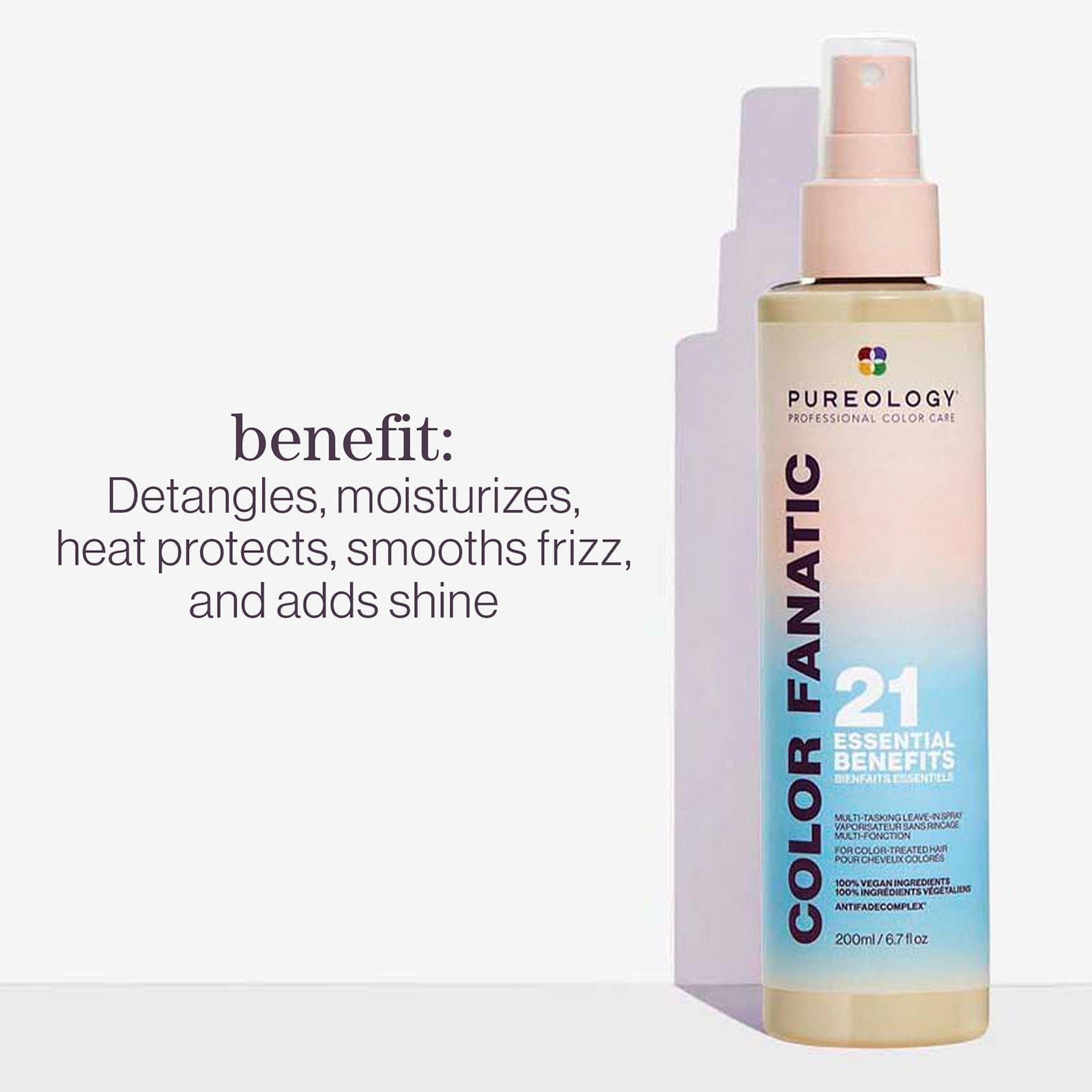 benefits: detangling, heat protection