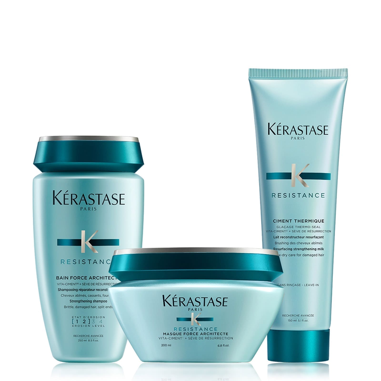 Force Architecte Repair Routine for Damaged Hair by Kerastase. Order online at Pomme Salon, CA