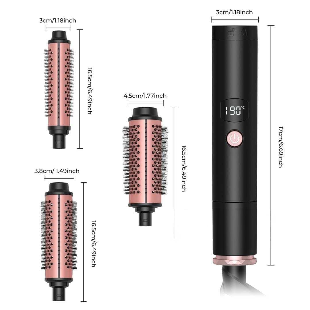 an image of the hot brush with measurements