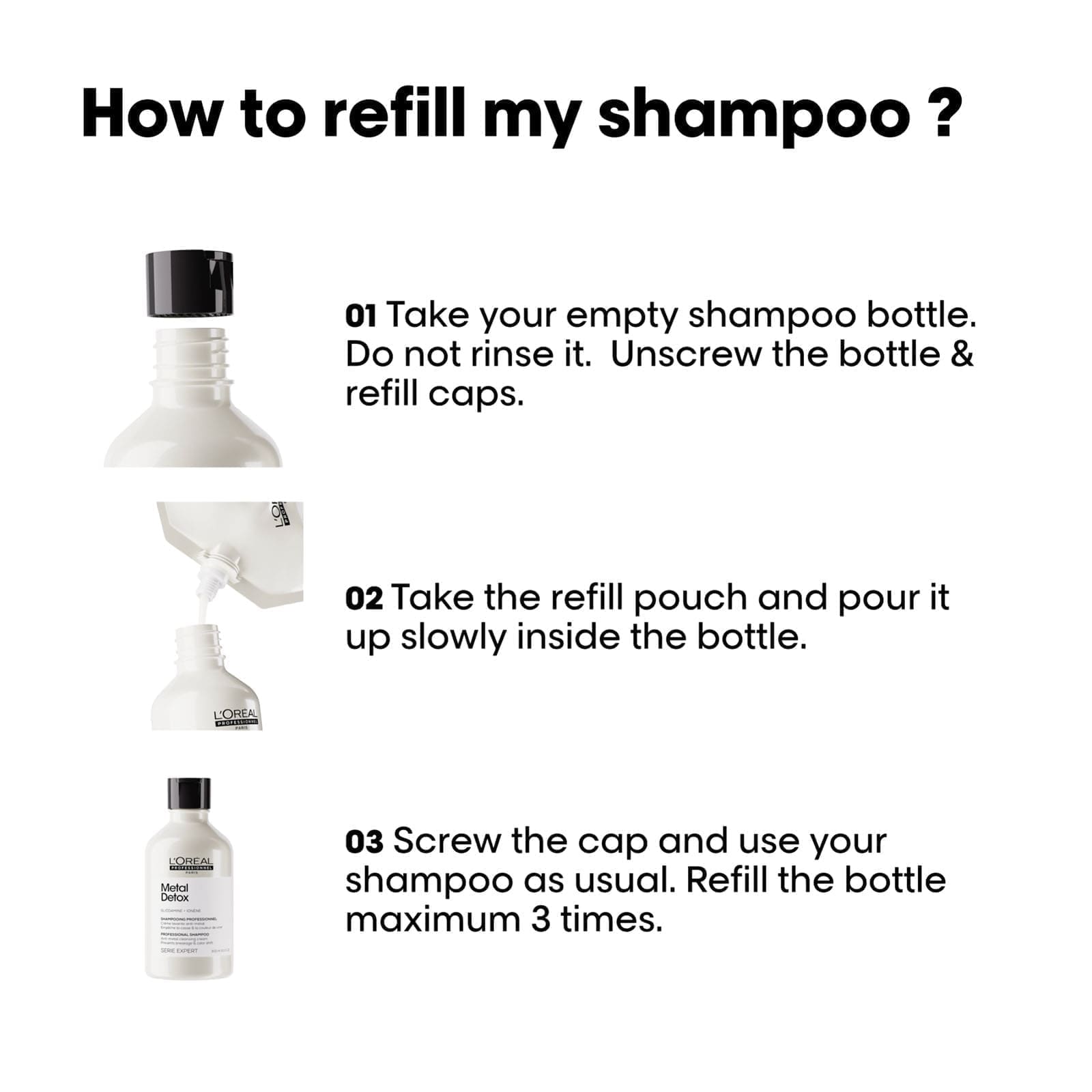 Metal Detox - Shampoo Refill Pouch - 1L - Image 5