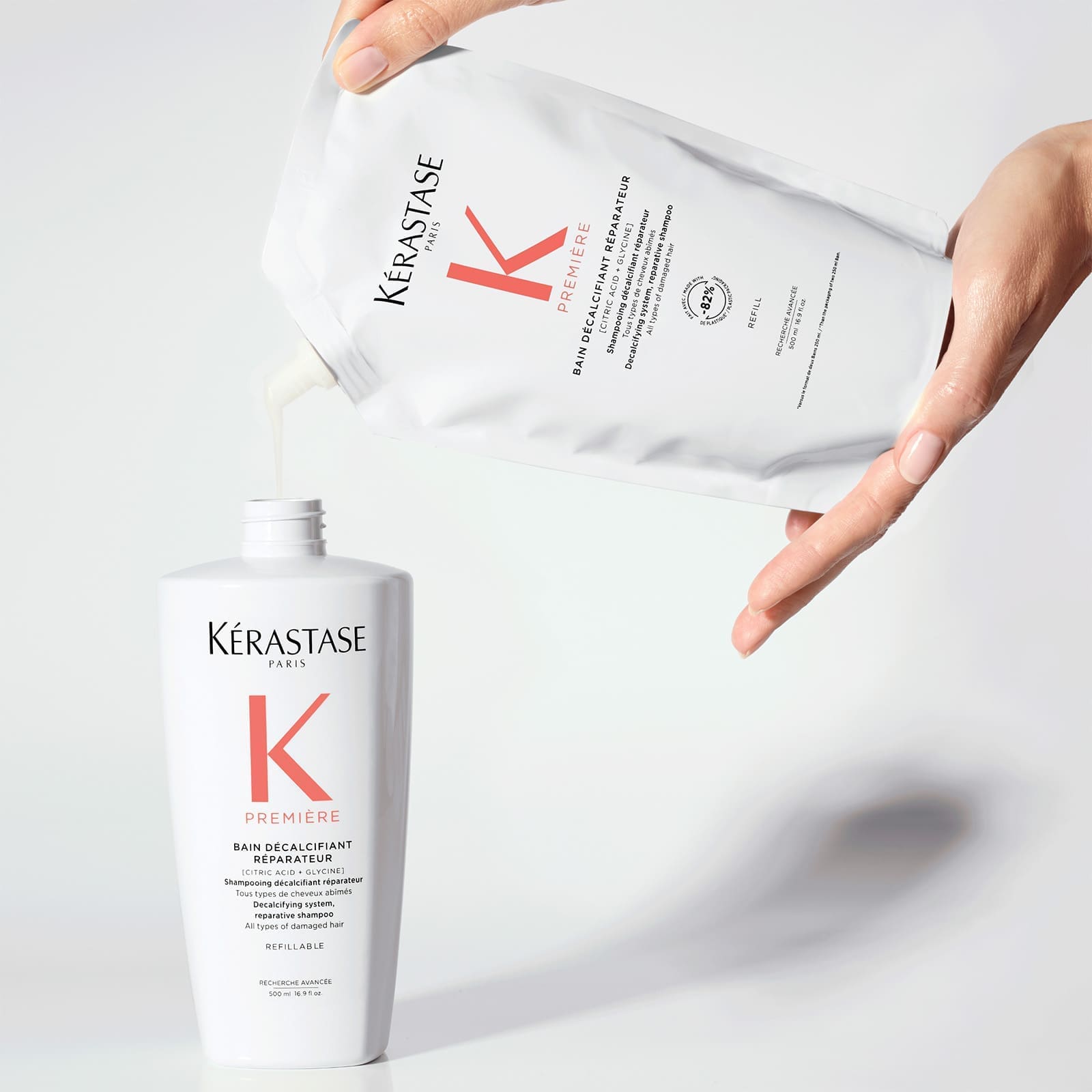 Première Bain Shampoo- Refill Pouch 500ml + 500ml Bottle - Image 2
