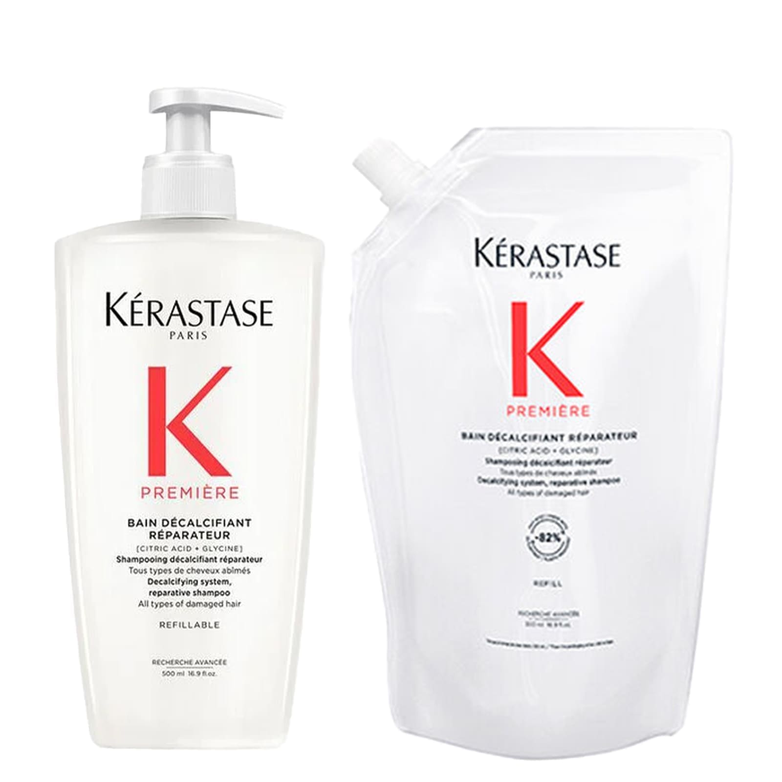 Première Bain Shampoo- Refill Pouch 500ml + 500ml Bottle