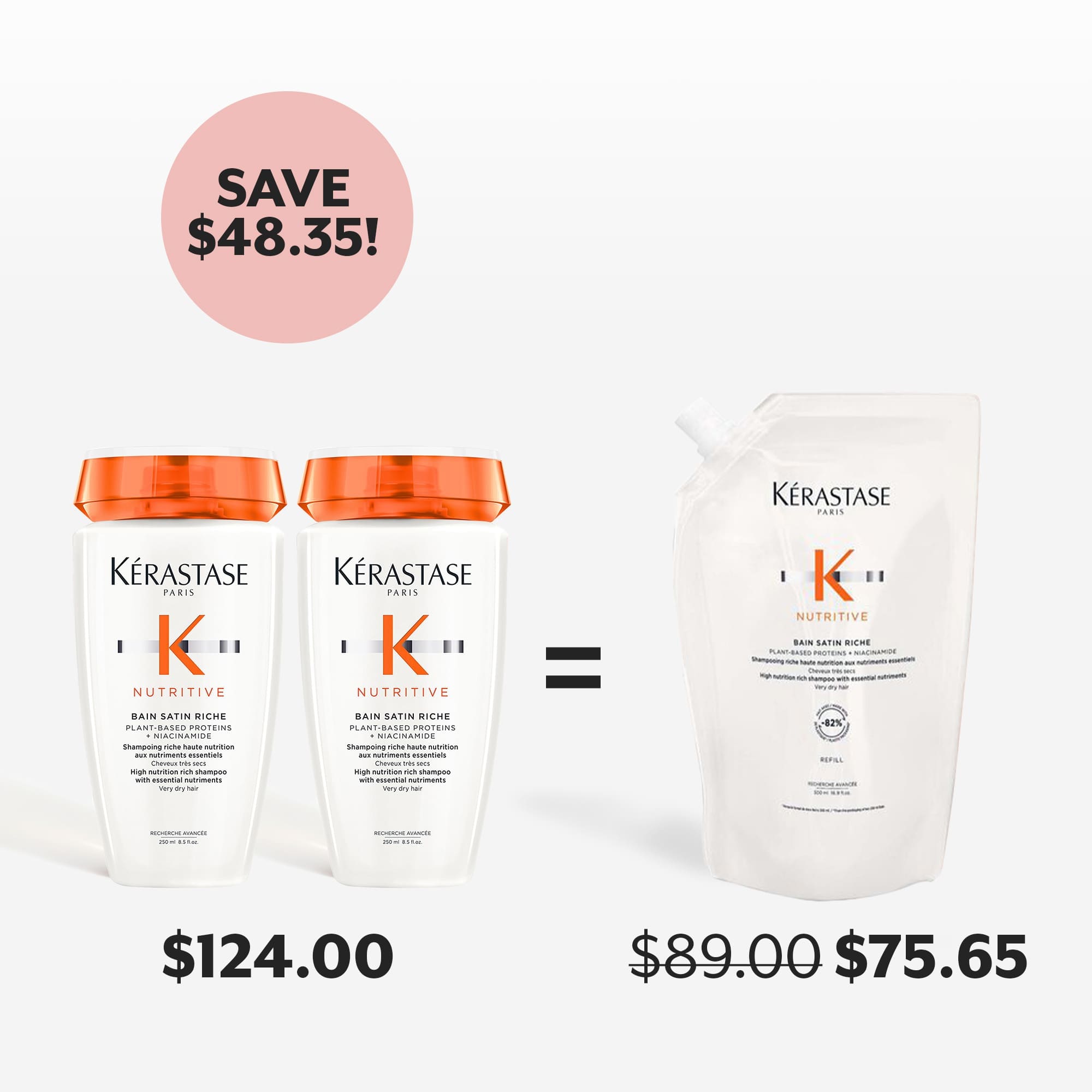 Refill Pouch - Nutritive Bain Satin Riche - 500ml - Image 2